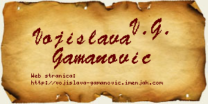 Vojislava Gamanović vizit kartica